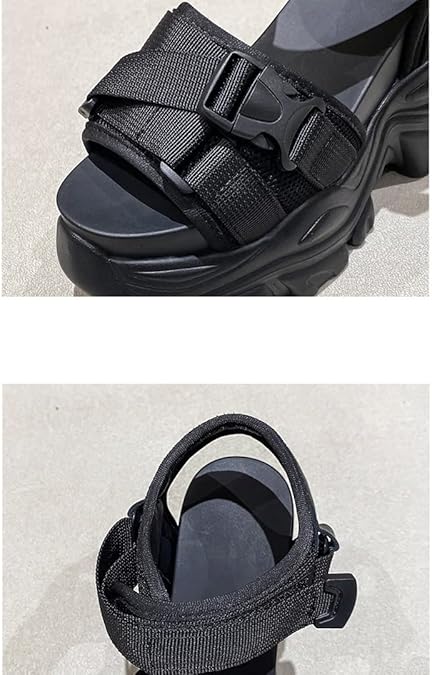UGG マジックテープ 黒 サンダル 39サイズ 25cm 厚底 元箱付き UGG Australia (SALE)UGG(アグ)サンダル ストラップ 厚底